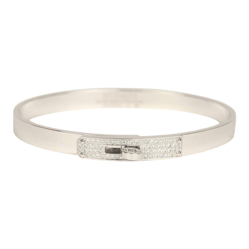 Hermes Kelly Bracelet Small Model White Gold & Diamonds