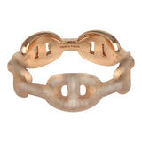 Hermes Chaine D'Ancre Enchainee Ring Small 18K Rose Gold & Diamonds