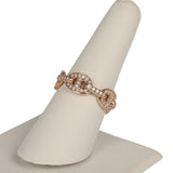 Hermes Chaine D'Ancre Enchainee Ring Small 18K Rose Gold & Diamonds