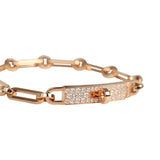 Hermes Kelly Chaine Bracelet PM 18K Rose Gold Hardware & Diamonds - Thumbnail View 3