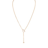 Hermes Finesse Lariat Necklace 18K Rose Gold Hardware and Diamonds - Thumbnail View 1