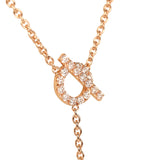 Hermes Finesse Lariat Necklace 18K Rose Gold Hardware and Diamonds - Thumbnail View 3