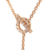 Hermes Finesse Lariat Necklace 18K Rose Gold Hardware and Diamonds - Thumbnail View 4