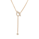 Hermes Finesse Lariat Necklace 18K Rose Gold Hardware and Diamonds - Thumbnail View 7