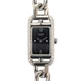 Hermes Nantucket Watch Small Model 29mm Stainless Steel, White Diamonds and Sapphire - Thumbnail View 4