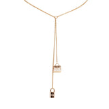 Hermes Amulettes Kelly Long Necklace Diamonds 18K Rose Gold - Thumbnail View 1