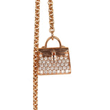 Hermes Amulettes Kelly Long Necklace Diamonds 18K Rose Gold - Thumbnail View 2