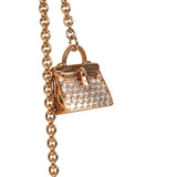 Hermes Amulettes Kelly Long Necklace Diamonds 18K Rose Gold - Thumbnail View 4