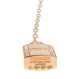 Hermes Amulettes Kelly Long Necklace Diamonds 18K Rose Gold - Thumbnail View 6
