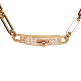 Hermes Small Kelly Chaine Choker Necklace Diamonds 18K Yellow Gold - Thumbnail View 3