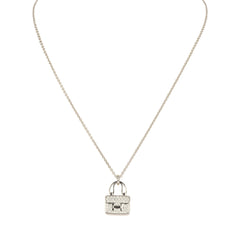 Hermes Amulettes Constance Pendant Necklace Diamonds 18K White Gold