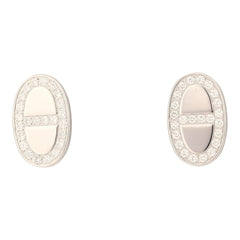 Hermes Chaine D'ancre Contour Stud Earrings White Gold, Diamonds