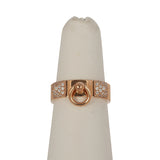 Pre-owned Hermes Collier de Chien Ring PM 18K Rose Gold, Diamonds - Thumbnail View 2