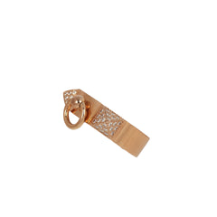 Pre-owned Hermes Collier de Chien Ring PM 18K Rose Gold, Diamonds