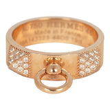 Pre-owned Hermes Collier de Chien Ring PM 18K Rose Gold, Diamonds - Thumbnail View 1
