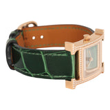 Pre-owned Hermes Heure H Watch S Vert Shiny Alligator, Malachite, Diamonds, Rose Gold - Thumbnail View 9