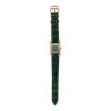 Pre-owned Hermes Heure H Watch S Vert Shiny Alligator, Malachite, Diamonds, Rose Gold - Thumbnail View 2