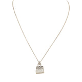 Pre-owned Hermes Amulettes Kelly Pendant Necklace Diamonds 18K White Gold - Thumbnail View 1