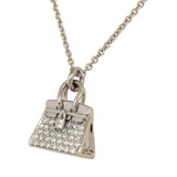 Pre-owned Hermes Amulettes Kelly Pendant Necklace Diamonds 18K White Gold - Thumbnail View 4