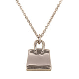Pre-owned Hermes Amulettes Kelly Pendant Necklace Diamonds 18K White Gold - Thumbnail View 5