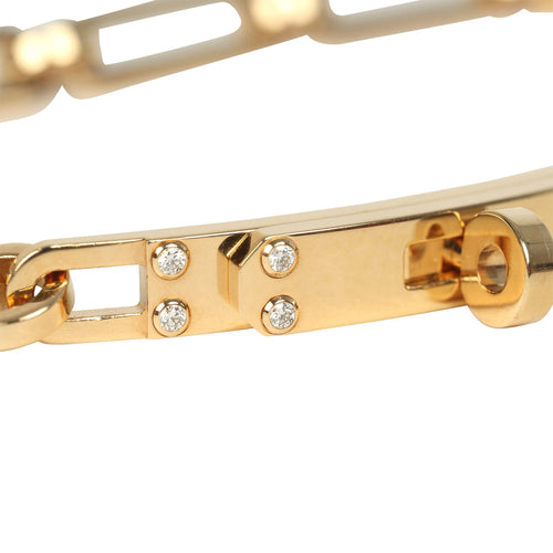 Hermes Kelly Chaine Bracelet SH 18K Yellow Gold, Diamonds