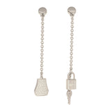 Pre-owned Hermes Kelly Clochette Earrings Diamonds, White Gold - Thumbnail View 1