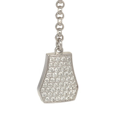 Pre-owned Hermes Kelly Clochette Earrings Diamonds, White Gold