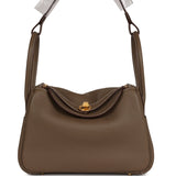 Hermes Lindy 26 Etoupe Clemence Gold Hardware