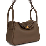 Hermes Lindy 26 Etoupe Clemence Gold Hardware