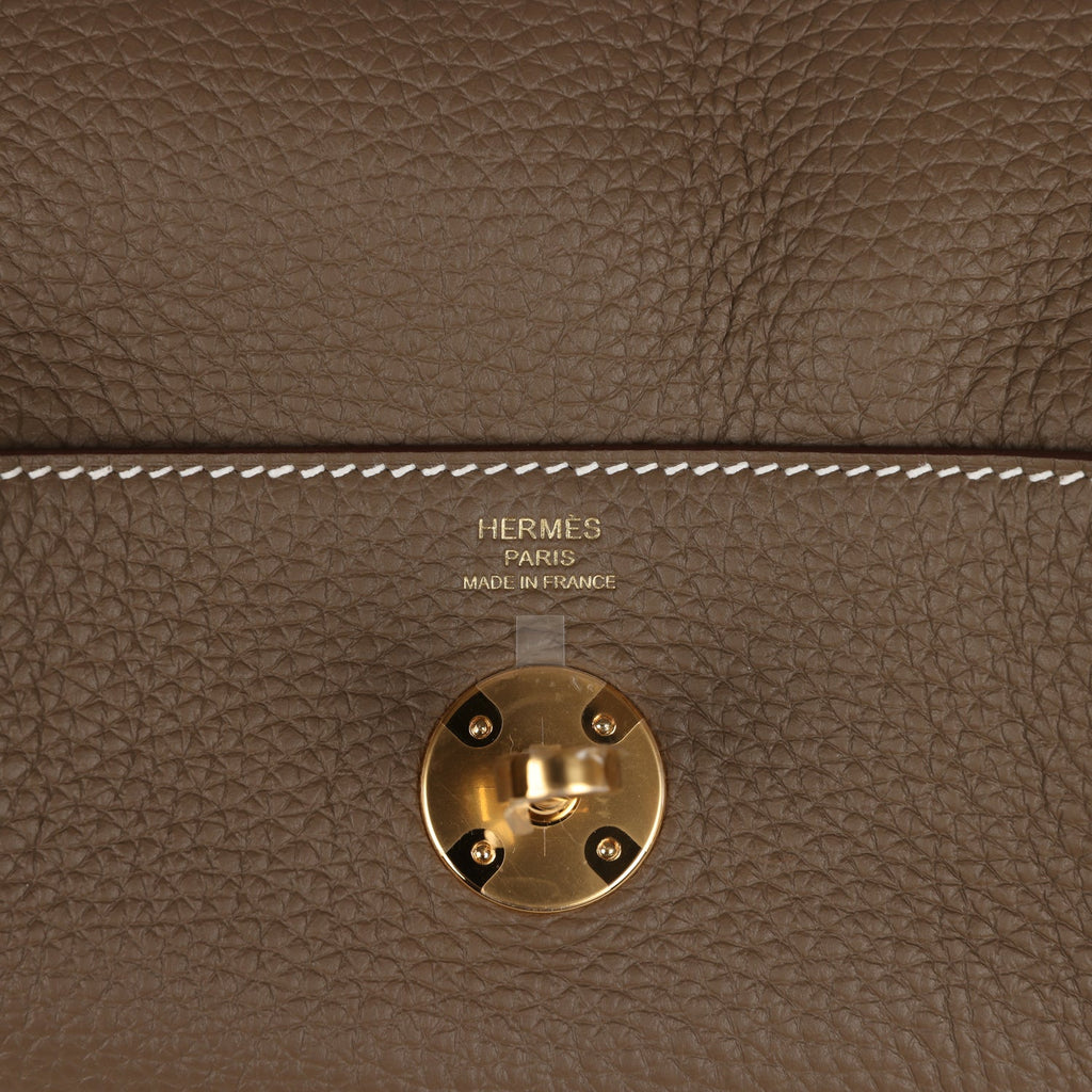 Hermes Lindy 26 Clemence Gold Hardware Etoupe