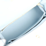 Hermes Kelly Sellier 25 Bleu Brume Epsom Gold Hardware