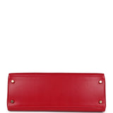 Hermes Kelly Retourne 32 Rouge Vif Tadelakt Gold Hardware