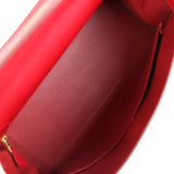 Hermes Kelly Retourne 32 Rouge Vif Tadelakt Gold Hardware