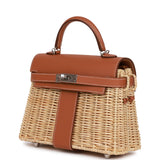 Pre-owned Hermes Mini Picnic Kelly 20 Gold Swift Palladium Hardware - Downpayment