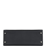 Hermes Kelly Sellier 28 Black Epsom Palladium Hardware