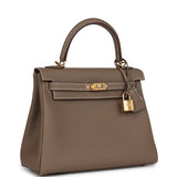 Hermes Kelly Retourne 25 Etoupe Togo Gold Hardware