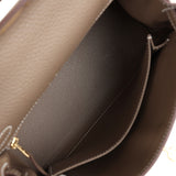 Hermes Kelly Retourne 25 Etoupe Togo Gold Hardware