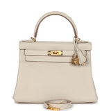 Hermes Kelly Retourne 28 Craie Togo Gold Hardware