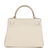 Hermes Kelly Retourne 28 Craie Togo Gold Hardware