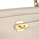 Hermes Kelly Retourne 28 Craie Togo Gold Hardware