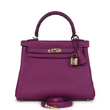 Hermes Kelly Retourne 25 Anemone Swift Permabrass Hardware