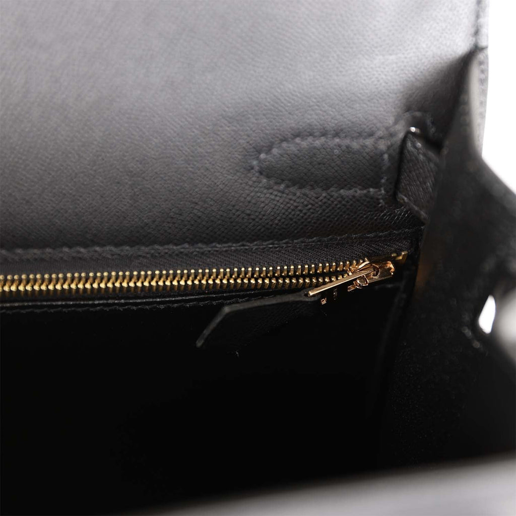 Hermes Kelly 28 Sellier Noir Black Epsom Gold Hardware #D - Vendome Monte  Carlo