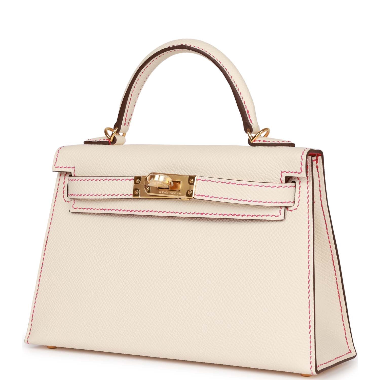 Hermes HSS Kelly Sellier 20 Lime/Rose Azalee Epsom Gold Hardware