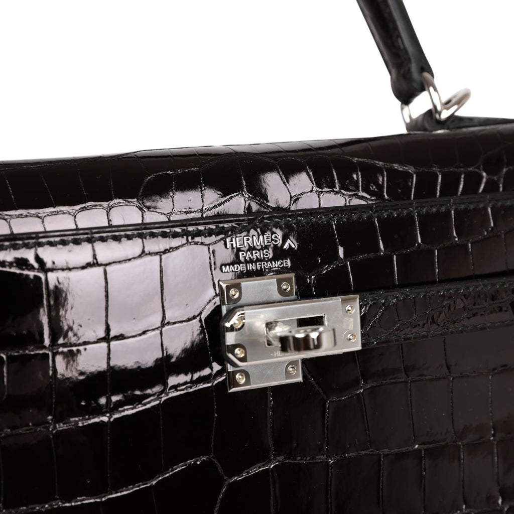 Hermes Kelly 25 Bag Sellier Rose Pourpre Crocodile Palladium Hardware –  Mightychic