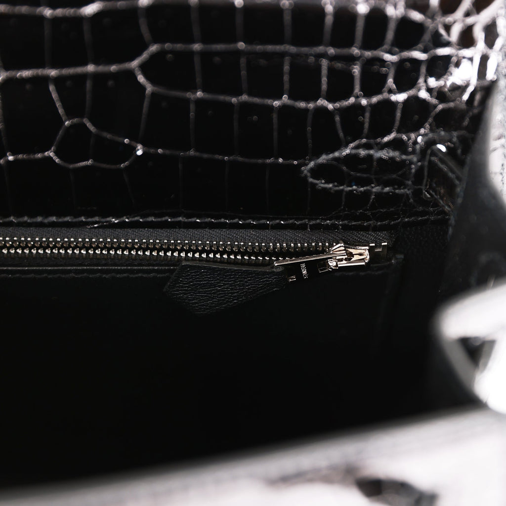 Noir Matte Porosus Crocodile So Kelly 22 Palladium Hardware, 2013, Handbags & Accessories, 2022