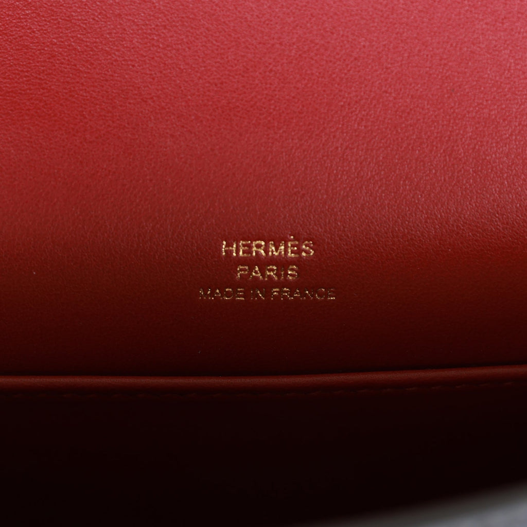 Hermès Kelly Limited Edition 20 Noir (Black)/Bleu Indigo/Rouge H Tricolor  Epsom Gold Hardware GHW