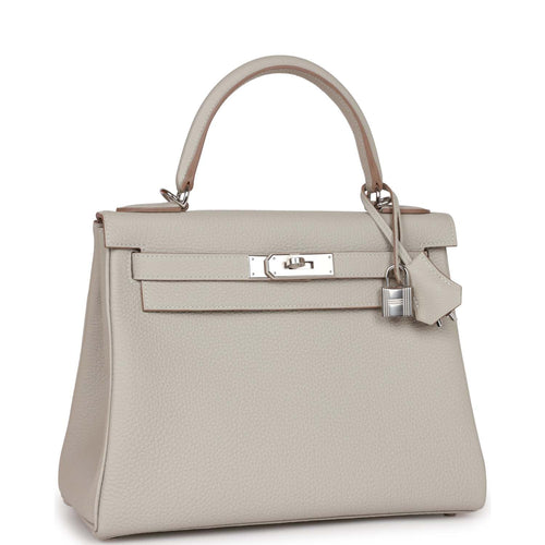 Hermes Shadow Kelly Cut Gris Pale Swift – Madison Avenue Couture