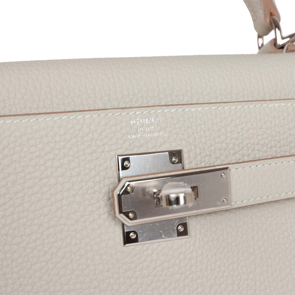 Hermès 2022 Gris Meyer Togo Kelly II Retourne 25 w/ Tags - Grey Handle  Bags, Handbags - HER435298