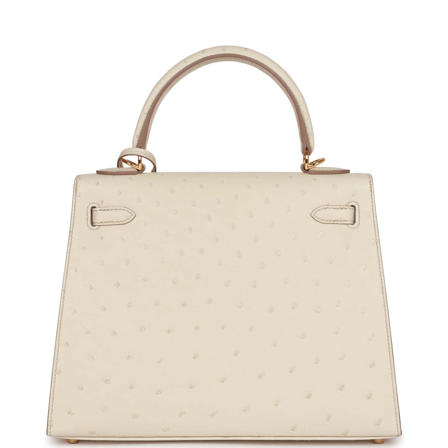 Hermes Kelly Sellier 25 Beton Ostrich Gold Hardware – Madison Avenue ...