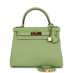 Hermès Kelly 20 Vert Criquet Sellier Chevre Chandra Gold Hardware GHW — The  French Hunter